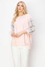 Load image into Gallery viewer, Kesha Pointe Knit Top with Mesh