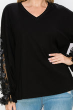 Load image into Gallery viewer, Rainy Pointe Knit Lace Top