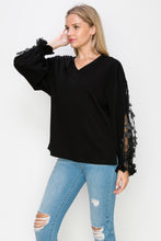 Load image into Gallery viewer, Rainy Pointe Knit Lace Top