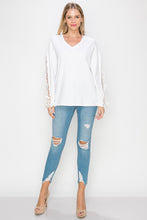 Load image into Gallery viewer, Rainy Pointe Knit Lace Top