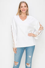 Load image into Gallery viewer, Rainy Pointe Knit Lace Top