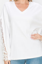 Load image into Gallery viewer, Rainy Pointe Knit Lace Top