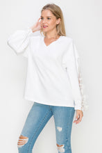 Load image into Gallery viewer, Rainy Pointe Knit Lace Top