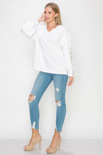 Load image into Gallery viewer, Rainy Pointe Knit Lace Top