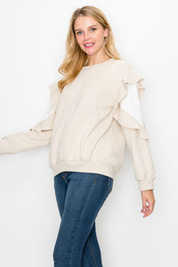 Kesli Knit Top with Satin