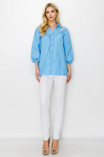 Load image into Gallery viewer, Waiva Cotton Poplin Eyelet Shirt