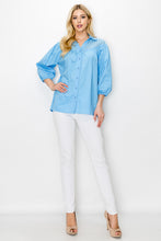 Load image into Gallery viewer, Waiva Cotton Poplin Eyelet Shirt