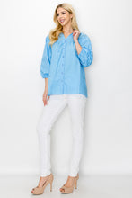 Load image into Gallery viewer, Waiva Cotton Poplin Eyelet Shirt