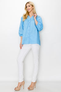 Waiva Cotton Poplin Eyelet Shirt