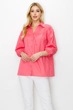 Load image into Gallery viewer, Waiva Cotton Poplin Eyelet Shirt