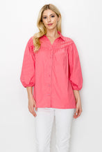 Load image into Gallery viewer, Waiva Cotton Poplin Eyelet Shirt