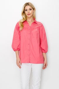 Waiva Cotton Poplin Eyelet Shirt