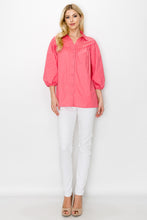 Load image into Gallery viewer, Waiva Cotton Poplin Eyelet Shirt