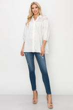 Load image into Gallery viewer, Waiva Cotton Poplin Eyelet Shirt