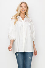 Load image into Gallery viewer, Waiva Cotton Poplin Eyelet Shirt