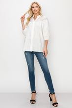 Load image into Gallery viewer, Waiva Cotton Poplin Eyelet Shirt