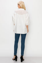 Load image into Gallery viewer, Waiva Cotton Poplin Eyelet Shirt