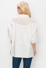 Load image into Gallery viewer, Waiva Cotton Poplin Eyelet Shirt