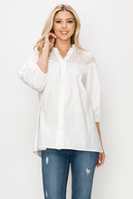 Load image into Gallery viewer, Waiva Cotton Poplin Eyelet Shirt