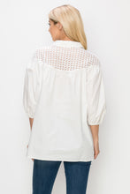 Load image into Gallery viewer, Waiva Cotton Poplin Eyelet Shirt