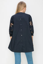 Load image into Gallery viewer, Wallis Cotton Poplin Top with Embroidered Lace