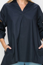 Load image into Gallery viewer, Wallis Cotton Poplin Top with Embroidered Lace