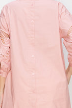Load image into Gallery viewer, Wallis Cotton Poplin Top with Embroidered Lace