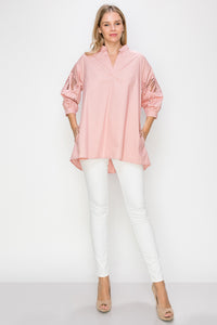 Wallis Cotton Poplin Top with Embroidered Lace