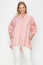 Load image into Gallery viewer, Wallis Cotton Poplin Top with Embroidered Lace
