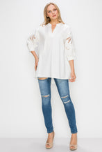 Load image into Gallery viewer, Wallis Cotton Poplin Top with Embroidered Lace