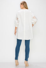 Load image into Gallery viewer, Wallis Cotton Poplin Top with Embroidered Lace