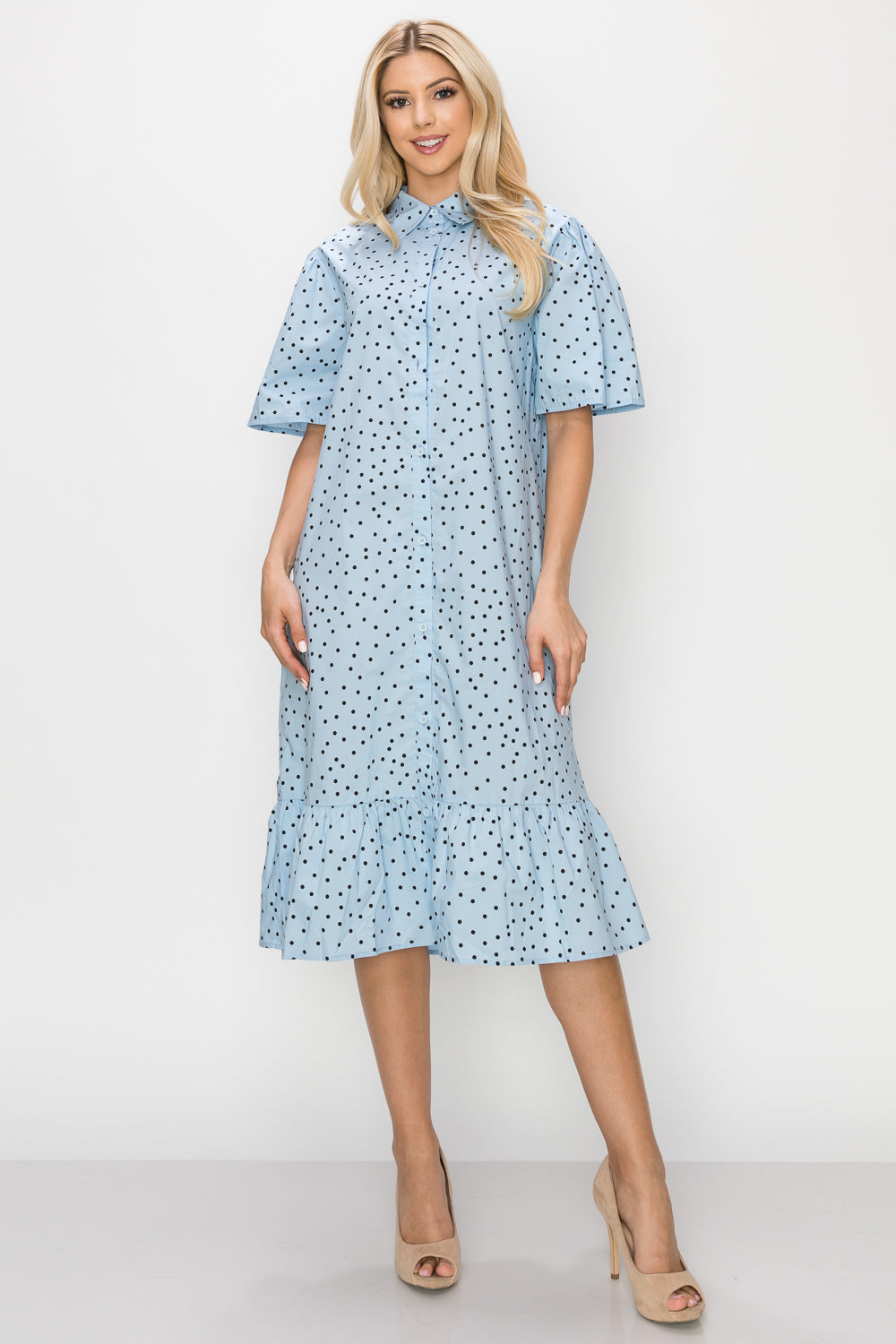 Wiola Cotton Poplin Dress
