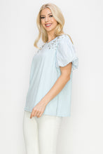 Load image into Gallery viewer, Runa Pointe Knit Top with Diamond Studs