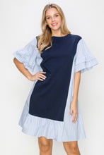 Load image into Gallery viewer, Rosey Dress with Pointe Knit &amp; Cotton Poplin