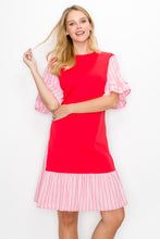 Load image into Gallery viewer, Rosey Dress with Pointe Knit &amp; Cotton Poplin