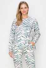 Load image into Gallery viewer, Karna Zebra Print Knit Top