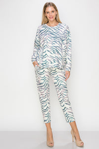 Kalea Zebra Print Pant