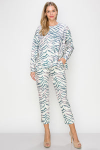 Kalea Zebra Print Pant