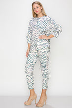 Load image into Gallery viewer, Kacee Knit Zebra Print with Ruffles