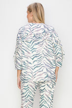 Load image into Gallery viewer, Kacee Knit Zebra Print with Ruffles