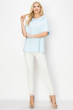 Load image into Gallery viewer, Rinna Pointe Knit Top with Diamond Studs