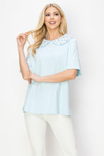 Load image into Gallery viewer, Rinna Pointe Knit Top with Diamond Studs