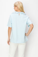 Load image into Gallery viewer, Rinna Pointe Knit Top with Diamond Studs