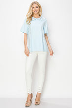 Load image into Gallery viewer, Rinna Pointe Knit Top with Diamond Studs