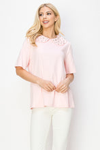 Load image into Gallery viewer, Rinna Pointe Knit Top with Diamond Studs