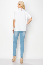 Load image into Gallery viewer, Rinna Pointe Knit Top with Diamond Studs