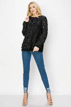 Load image into Gallery viewer, Raquel Top with Lace Flower Swirls