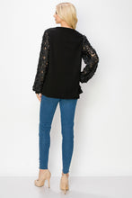 Load image into Gallery viewer, Raquel Top with Lace Flower Swirls