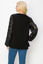 Load image into Gallery viewer, Raquel Top with Lace Flower Swirls