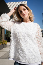 Load image into Gallery viewer, Raquel Top with Lace Flower Swirls